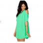 Plus XXXL Size Women\'s Half Sleeve Hollow Out O Neck Solid Casual Loose Blouse Ladies Chiffon chemi