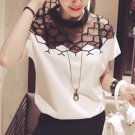 Women Blouse 2017 Summer Casual Big Plus Size Shirt Women Hollow Out Tops Fashion Chiffon Blouse Lad