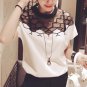 Women Blouse 2017 Summer Casual Big Plus Size Shirt Women Hollow Out Tops Fashion Chiffon Blouse Lad