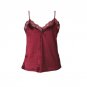 Women Pink Lace Slip Style Spaghetti Strap Shirts Velvet Camis Sexy Velour Tank Top Casual Blouse Ch