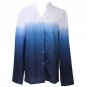 Fashion Summer Soft Women\'s Long Sleeve Casual Loose Tops Gradient Blouse Shirt