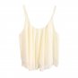 Chiffon ruffled hem Thin Tanks Top 2018Summer Sleeveless Short Loose Blouse Shirt Casual Crop Tank T