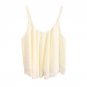 Chiffon ruffled hem Thin Tanks Top 2018Summer Sleeveless Short Loose Blouse Shirt Casual Crop Tank T