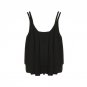 Chiffon ruffled hem Thin Tanks Top 2018Summer Sleeveless Short Loose Blouse Shirt Casual Crop Tank T