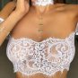 Camisas Mujer 2017 Summer Short Sleeeve Blouses Women Sexy Floral Sheer Lace  Tops Choker  Neck Off 