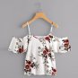 Summer Women V-Neck Chiffon Blouses Fashion Boho Floral Printed Shirts Ladies Casual Short Sleeve Of