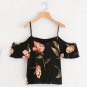 Summer Women V-Neck Chiffon Blouses Fashion Boho Floral Printed Shirts Ladies Casual Short Sleeve Of