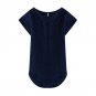 New Women Blouses Summer Style Predecessor Carved Hollow Bat O-Neck Short-sleeved Chiffon Shirt Tops