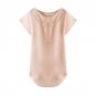 New Women Blouses Summer Style Predecessor Carved Hollow Bat O-Neck Short-sleeved Chiffon Shirt Tops