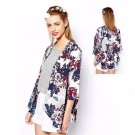 Factory Price 2016 New Fashion Women Vintage Flower Print Chiffon Blouse Shirt Women Loose Chiffon K