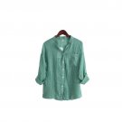 Chemisier Women Tops Fashion Autumn Linen Shirt Long Sleeve Blouse Korean Style