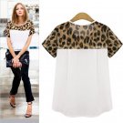 Camisas Femininas 2017 Fashion Women Blouses Leopard Printing Loose Chiffon Casual Short Tops for Wo
