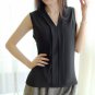 Women Chiffon Blouse Sexy Sleeveless V neck 2017 Spring Summer Woman Blouse Casual Office Lady Solid