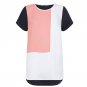 Summer Women Blouses Korean Loose Long Blusas Casual Women Plus Size Patchwork Chiffon Summer Geomet