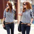 New Fashion Women\'s Loose Long Sleeve Chiffon Casual Blouse Shirt Tops Blouse
