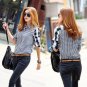 New Fashion Women\'s Loose Long Sleeve Chiffon Casual Blouse Shirt Tops Blouse