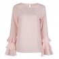 Hot Plus Size Women blouse Back Button Hollow Out Blouses Thin Long Fold Sleeve blusas Ladies Tops 2