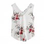 Women Chiffon Blouse V-Neck Mesh Patchwork Casual Tops Blouse Flower Clothes Fashion Women Clothing