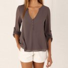 Blusas Mujer De Moda 2017 Work Blouse Plus Size Long Sleeve Shirt Chiffon Women Blouse for Women Top
