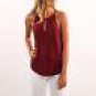 2017 New Sexy Women O Neck Sleeveless Solid Blouse Ladies Casual Shirts Summer Tops Blusa Women Clot
