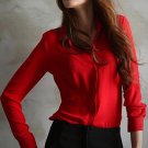 Summer Women Fashion Work Wear Elegant Formal Office Blouse Plus Size Top Slim Shirt