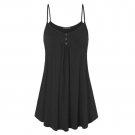Fashion Simple Summer Women Sexy Tops Solid Color Sleeveless Strap Blouse Ruffle Ladies Girls Loose 