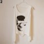 Women\'s Cool Punk Skull Print Sexy Hollow Back Loose Sleeveless Blouse Tank Top