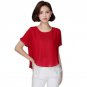 Summer Women Short Sleeve Blouse Fake Two Pieces Fashion Chiffon Blouses Casual Shirt Tops JL