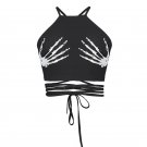 Tube Top Women Sexy Bustier Tank Cropped Printed Blouse Halter Sleeveless T-shirt Female Backless Br