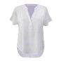 Autumn Summer Women Chiffon Blouses Shirts Loose Casual Blouse Female V-neck Short Sleeve Tops Plus 