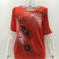 7Color S-5XL Feather Printed Off Shoulder Loose Summer Blouses of Large Size O Neck Women Shirt Casu