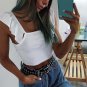 2017 New Arrival Women Sexy Sleeveless Camis Ruffles T Shirt Tank Solid Punk Vest Blouse Loose Tops