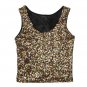 Summer Women Tank Top Vest Bling Sequin Blouse Sleeveless Crop Small Vest