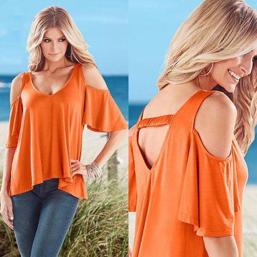 Factory outlets Women Summer Chiffon Loose Top Short Sleeve Blouse Ladies Casual Tops T-Shirt