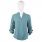 2017 New Blusas Femininas V Neck Solid Chiffon tshirt Women Fashion V-Neck Tops Long Sleevet t Shirt