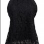 New Fashion Hot Sexy Women\'s Lace Sleeveless Halter Ladies Summer Casual Floral Summer Clothing Blo
