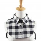 Women Men Boys Girls Half Shirt Fake Collar Plaid Pattern Detachable Collars Blouse Tops Lapel Colla
