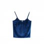Women Spaghetti Strap Velvet Cropped Tank Crop Top Cami Sleeveless Party Blouse LM75