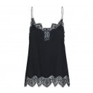 Ladies Tank Tops Sleeveless Fashion Sexy Women Lace Trim V-neck Vest Tank Strap Camis Crop Top Blous