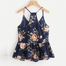 Sexy Women Floral Tank Top Casual Shirt Sleeveless Crop Top Vest Tank Shirt Blouse Cami Top Camiseta