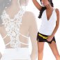 Women V Neck Sleeveless Lace Backless Tank Tops T shirt Blouse Camisole Hot