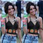 Factory Price! Women Sexy Deep V-neck Crochet Knit Crop Top Halter Bra Bralette Summer Blouse