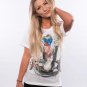 Summer Casual Women Short Sleeve O neck Blouses Fashion 9 Prints Women White Shirts blusas New Sexy