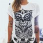Summer Casual Women Short Sleeve O neck Blouses Fashion 9 Prints Women White Shirts blusas New Sexy