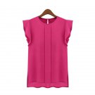 Summer Style Casual Loose Sexy Chiffon Shirt Women Short Tulip Sleeve Ladies Summer tops