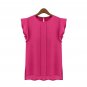 Summer Style Casual Loose Sexy Chiffon Shirt Women Short Tulip Sleeve Ladies Summer tops