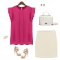 Summer Style Casual Loose Sexy Chiffon Shirt Women Short Tulip Sleeve Ladies Summer tops