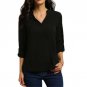 2017 Women Summer loose Big Size S-5XL Chiffon Blouse Ladies Elegant Sexy V-neck Blouses Multicolor