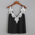 2017 women Lace Vest Top Sleeveless Casual Tank Blouse Summer Tops Sexy sling chiffon blouse camiset
