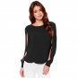 Women Sexy Casual Chiffon Solid Long Sleeve Blouse Club Party Loose Blouse Tops S-6XL Solid Chic Lad